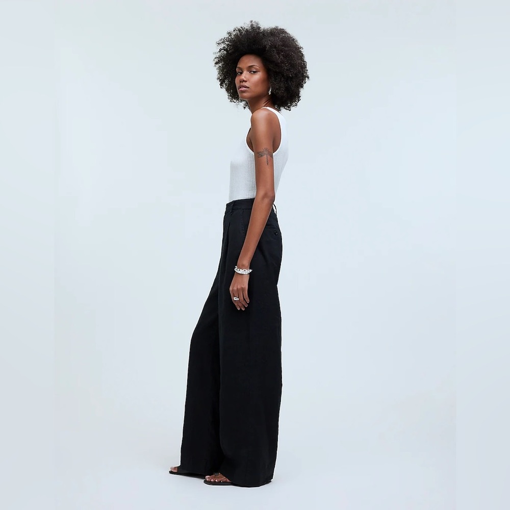 Madewell The Harlow Wide-Leg Pant in 100% Linen